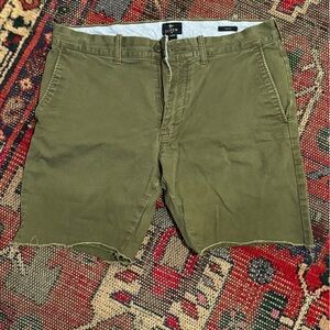 Olive Green Men's Cutoff Shorts